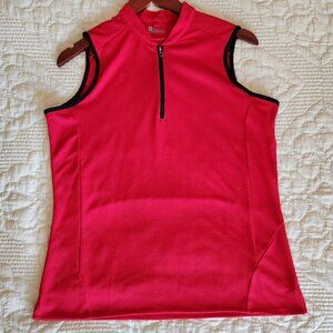 ARC Women's sleeveless Red Golf shirt Size L